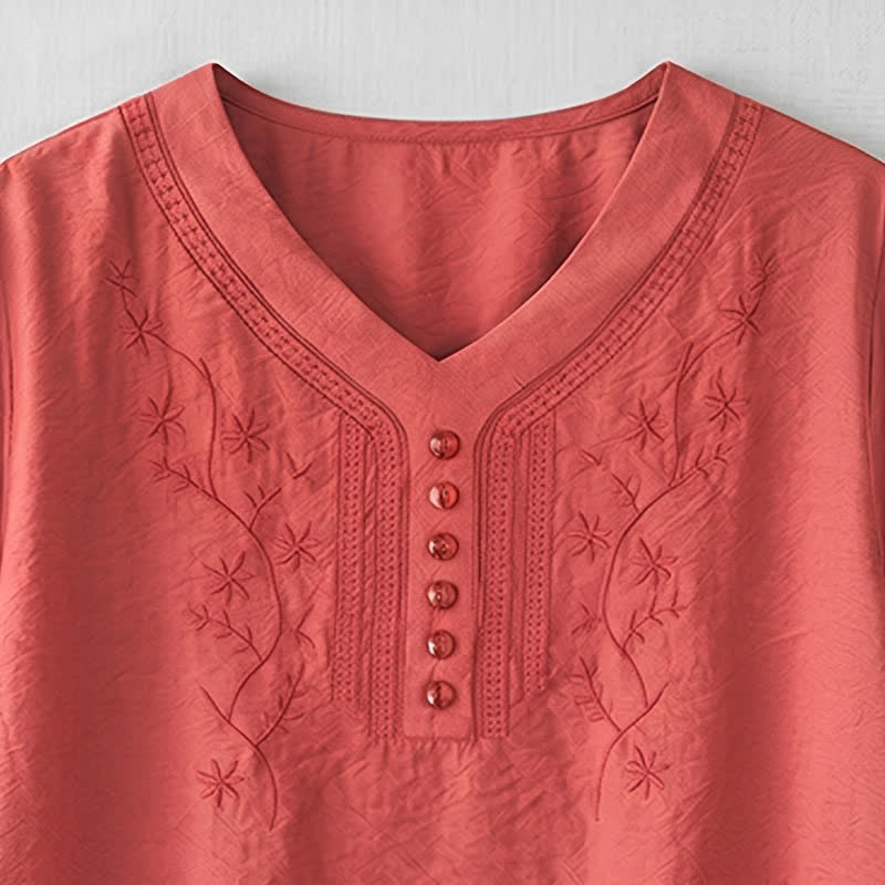 Plus Size Embroidered Relaxed Blouse - image 20