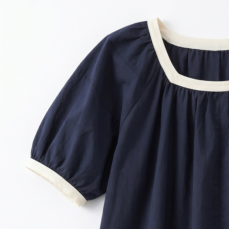 Contrast Trim Relaxed Everyday Blouse - image 10