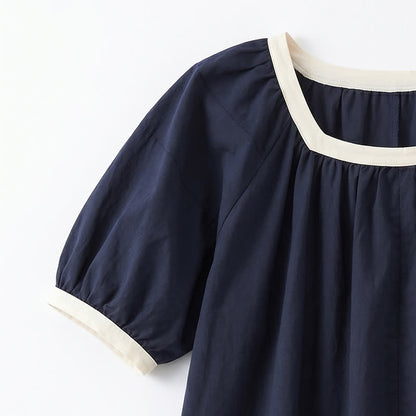 Contrast Trim Relaxed Everyday Blouse - image 10