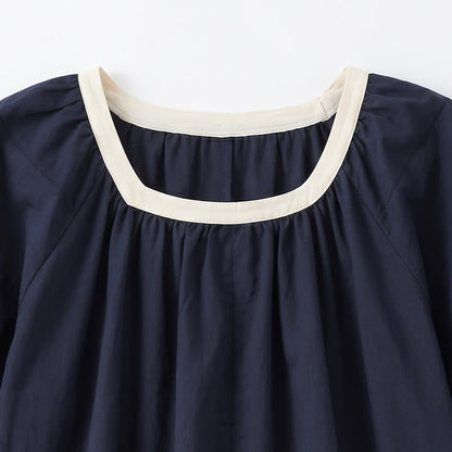 Contrast Trim Relaxed Everyday Blouse - image 11