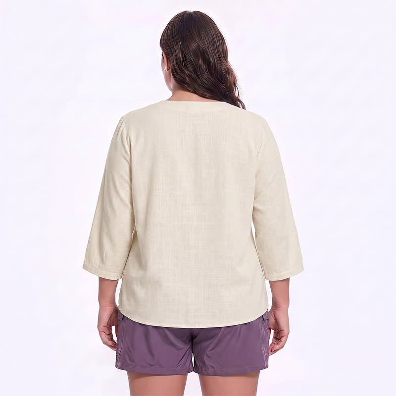 Plus Size Floral Square Neck Blouse - image 5