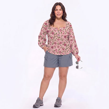 Plus Size Floral Square Neck Blouse - image 18