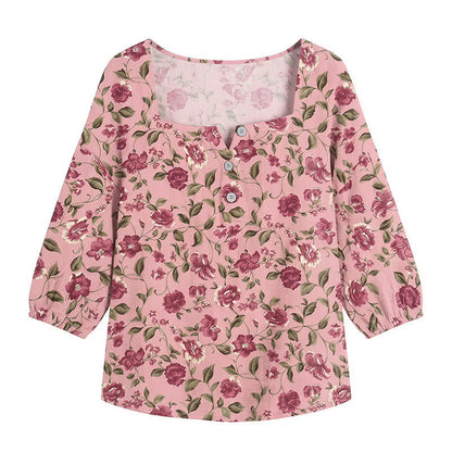 Plus Size Floral Square Neck Blouse - image 26