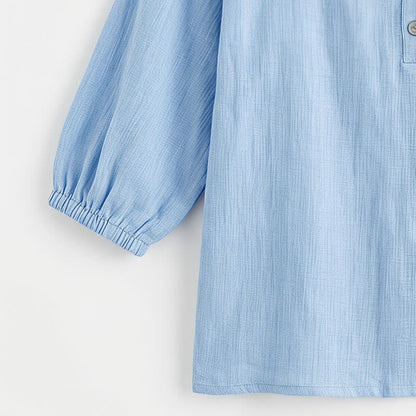 Plus Size Square Neck Button Front Casual Blouse - image 30