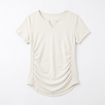 Plus Size Ruched V Neck Sports Shirt - image 12