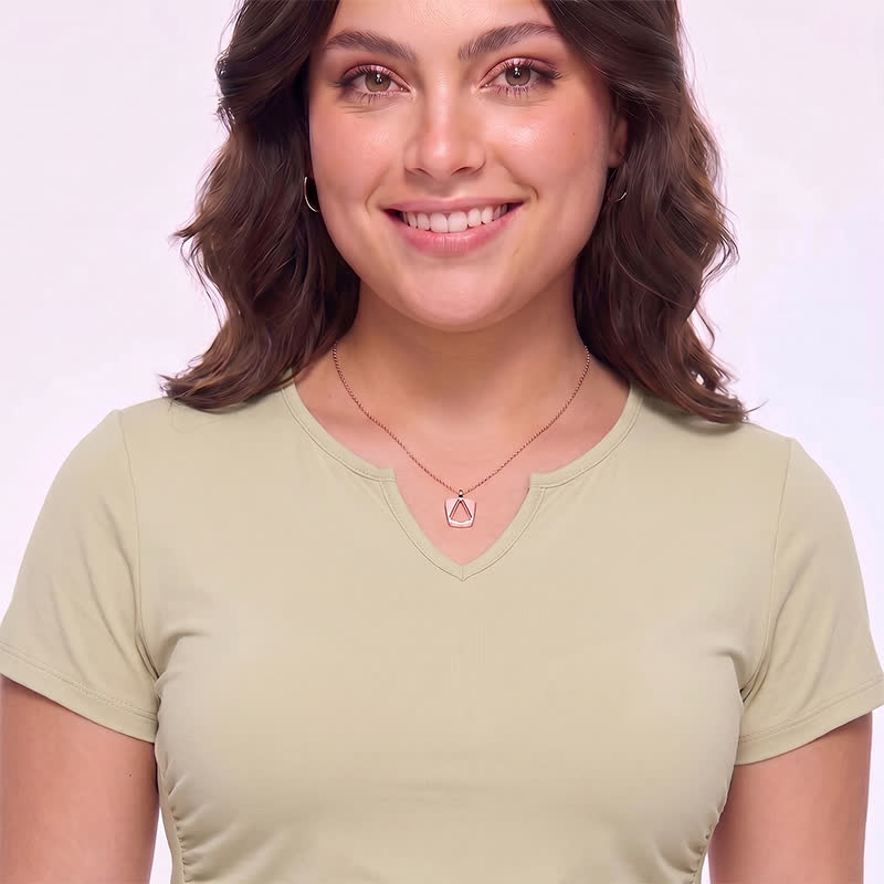 Plus Size Ruched V Neck Sports Shirt - image 3