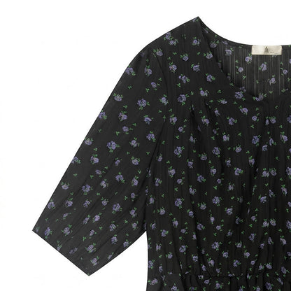 Plus Size Floral Chiffon Peplum Blouse - image 4
