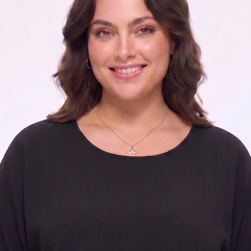 Plus Size Lace Trim Short Sleeve Blouse - image 7