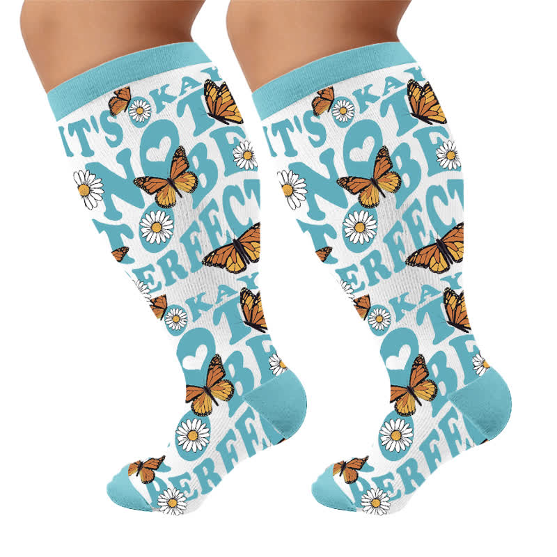 Plus Size Butterfly Bloom Compression Socks - image 10