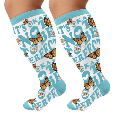 Plus Size Butterfly Bloom Compression Socks - image 10