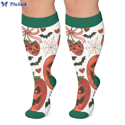 Plus Size Cherry Skull Compression Socks - image 6