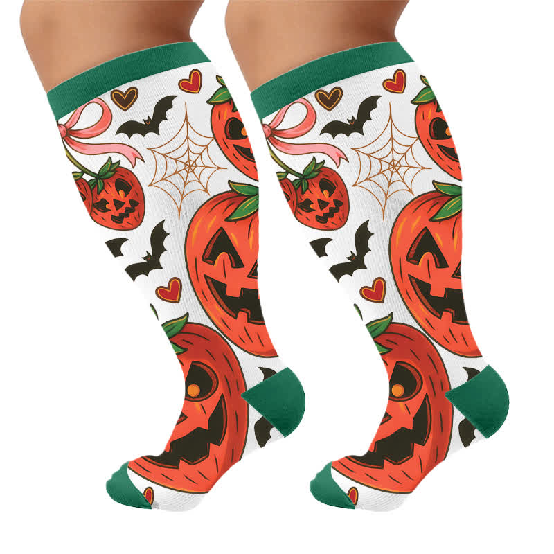 Plus Size Cherry Skull Compression Socks - image 9