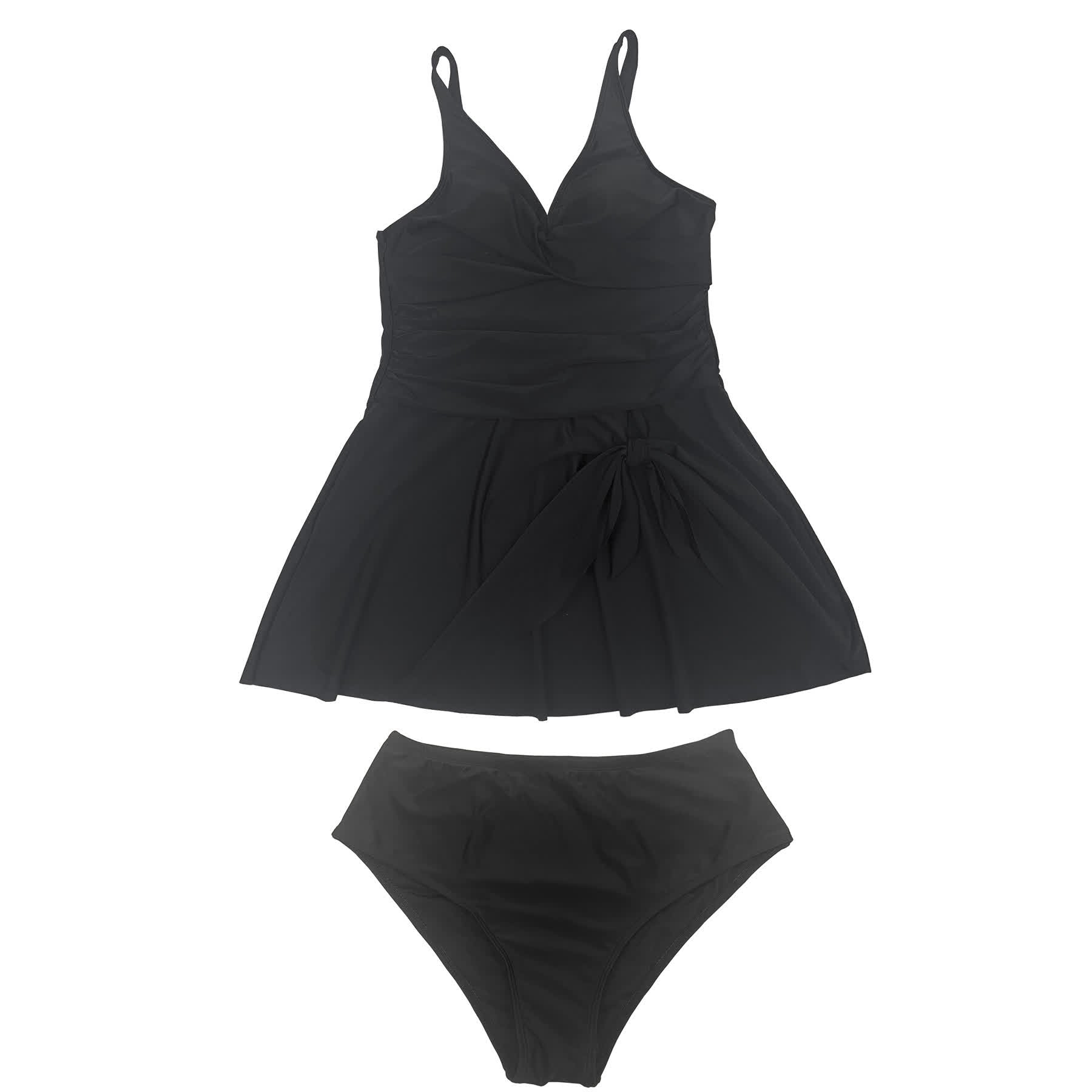 Surplice Skirted Swim Dress - image 7