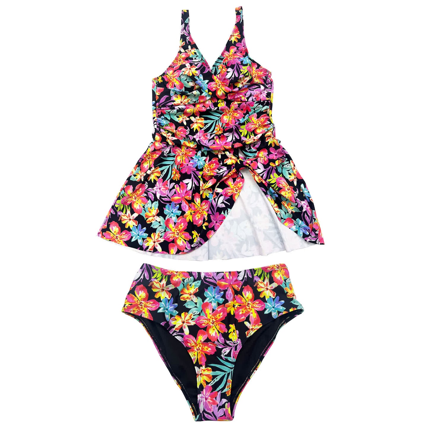 Surplice Skirted Swim Dress - image 6