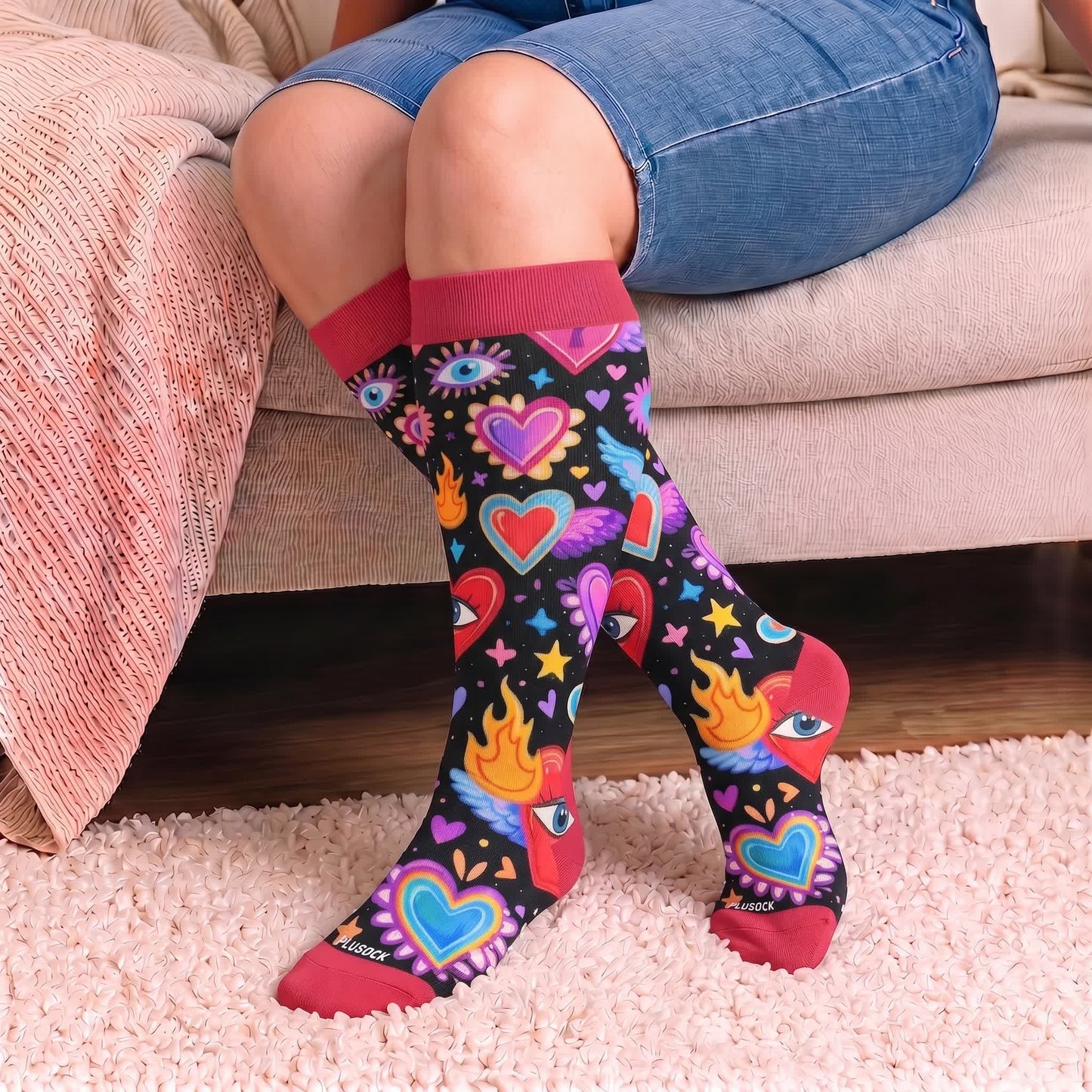 Plus Size Cosmic Eye Compression Socks - image 3