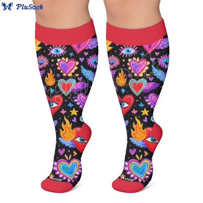 Plus Size Cosmic Eye Compression Socks - image 7