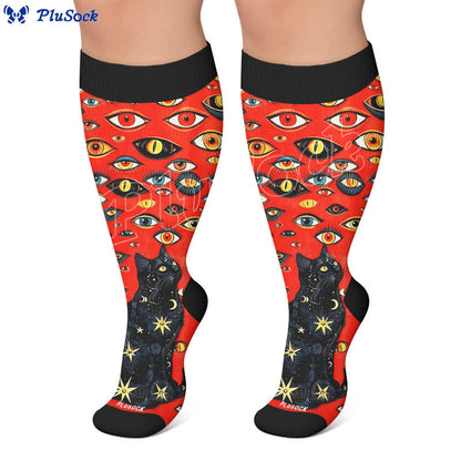 Plus Size Cosmic Eye Compression Socks - image 5