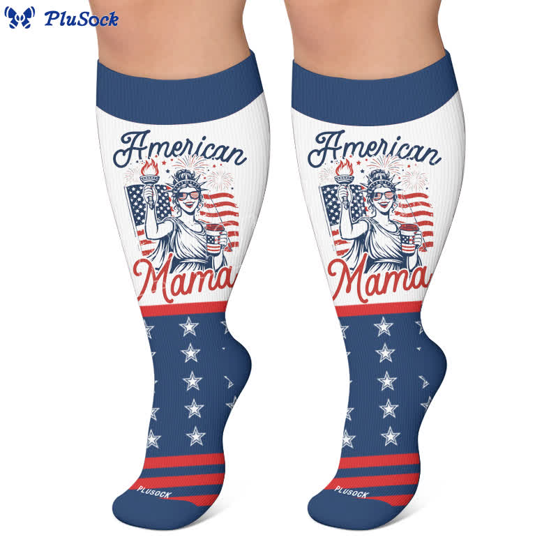 Plus Size Patriotic Cowgirl Compression Socks - image 7