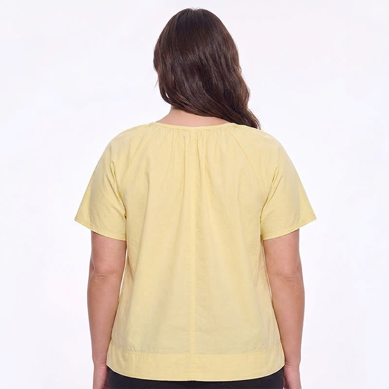 Plus Size Gathered V Neck Top - image 5