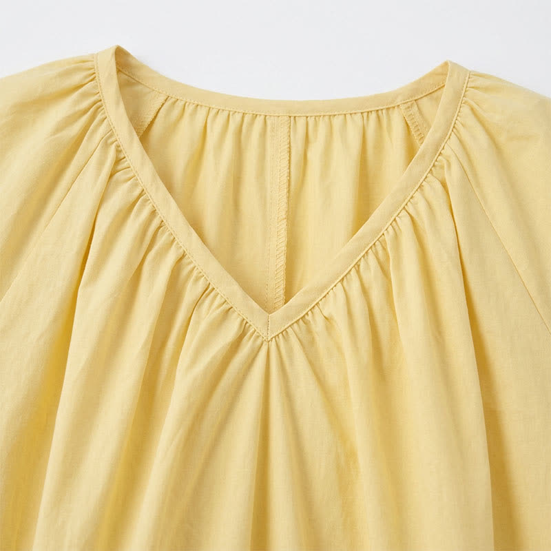 Plus Size Gathered V Neck Top - image 13