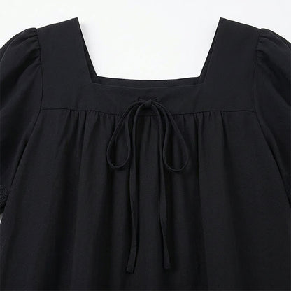Plus Size Vintage-inspired Square Neck Blouse - image 13