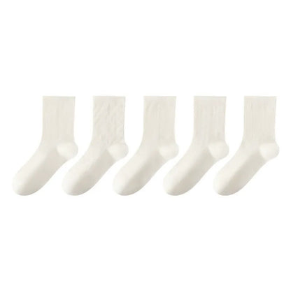 Soft Ribbed Milk White Quarter Socks(3 Pairs) - image 10