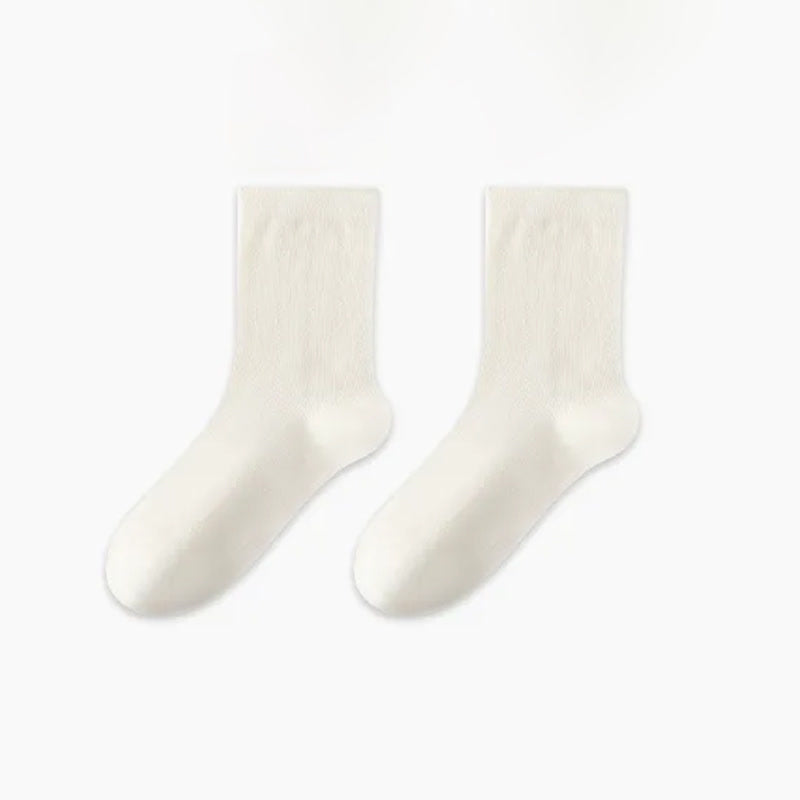 Soft Ribbed Milk White Quarter Socks(3 Pairs) - image 9