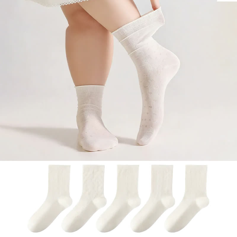 Soft Ribbed Milk White Quarter Socks(3 Pairs) - image 0
