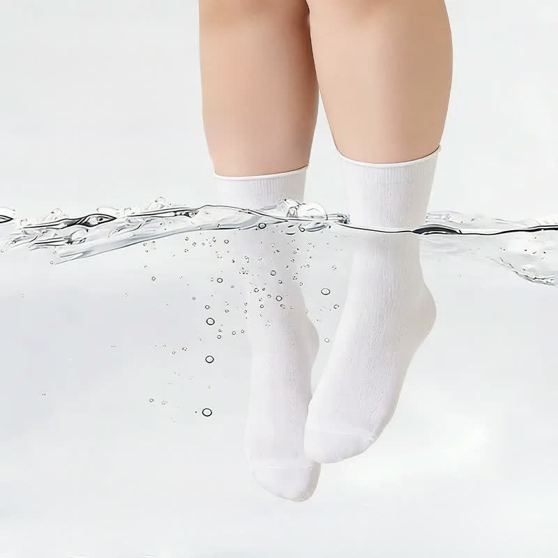 Soft Ribbed Milk White Quarter Socks(3 Pairs) - image 2