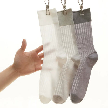 Sheer Ribbed Quarter Socks(5 Pairs) - image 8