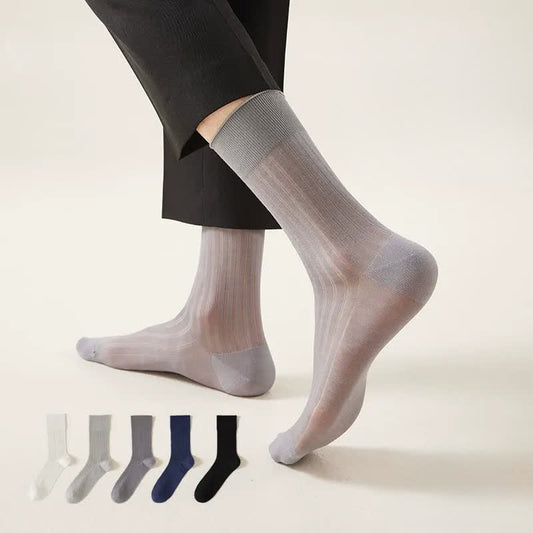 Sheer Ribbed Quarter Socks(5 Pairs) - Muticolor - EU39-44(US6-10) - image 0