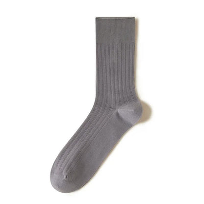 Sheer Ribbed Quarter Socks(5 Pairs) - Dark Grey - EU39-44(US6-10) - image 6
