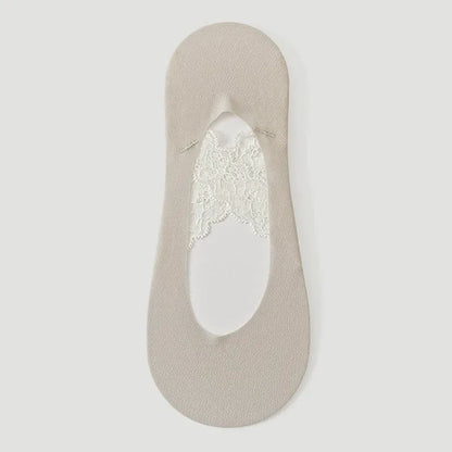 Lace No Show Breathable No Show Socks(3 Pairs) - Light Grey - EU35-39(US2-6) - image 8