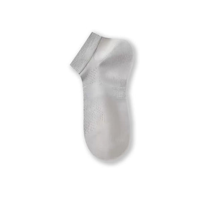 Air Mesh Sheer Ankle Socks(3 Pairs) - LIght Gray - image 10