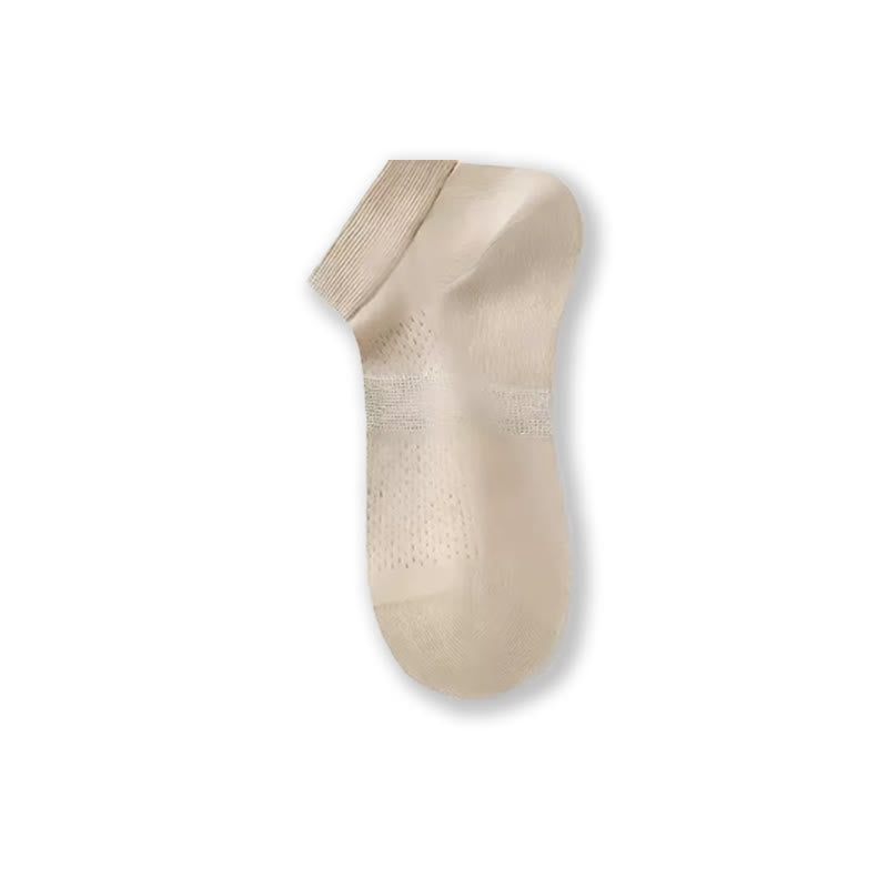 Air Mesh Sheer Ankle Socks(4 Pairs) - Apricot - EU39-45(US6-11) - image 13