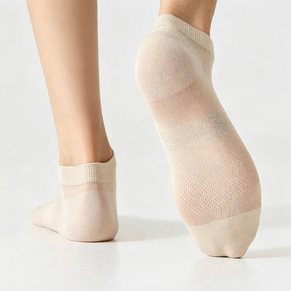 Air Mesh Sheer Ankle Socks(4 Pairs) - image 5