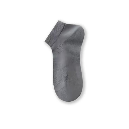 Air Mesh Sheer Ankle Socks(4 Pairs) - Dark Grey - EU39-45(US6-11) - image 12