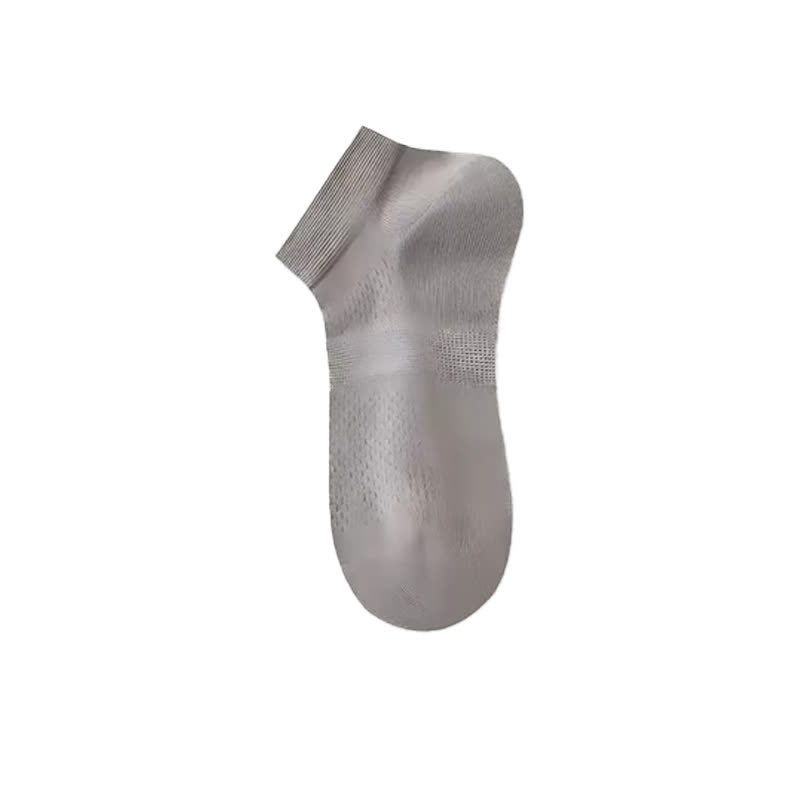 Air Mesh Sheer Ankle Socks(4 Pairs) - Grey - EU39-45(US6-11) - image 9