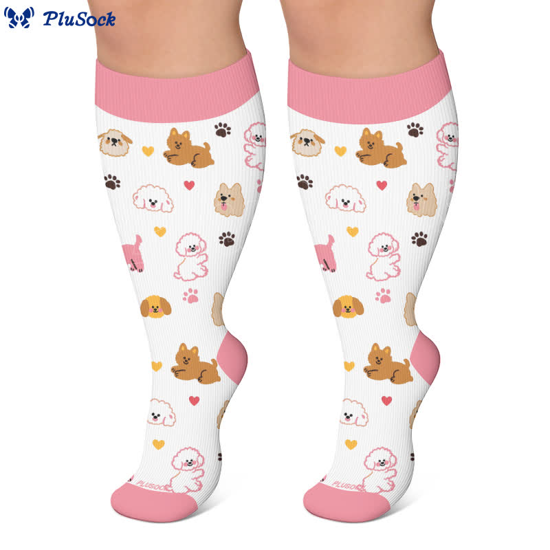 Plus Size Puppy Heart Compression Socks - image 7
