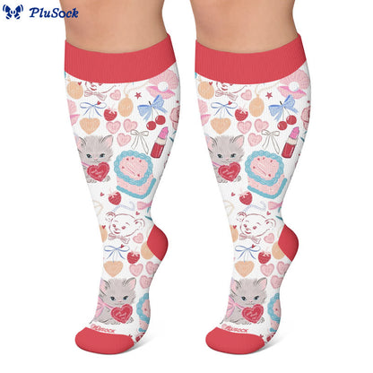 Plus Size Puppy Heart Compression Socks - image 5