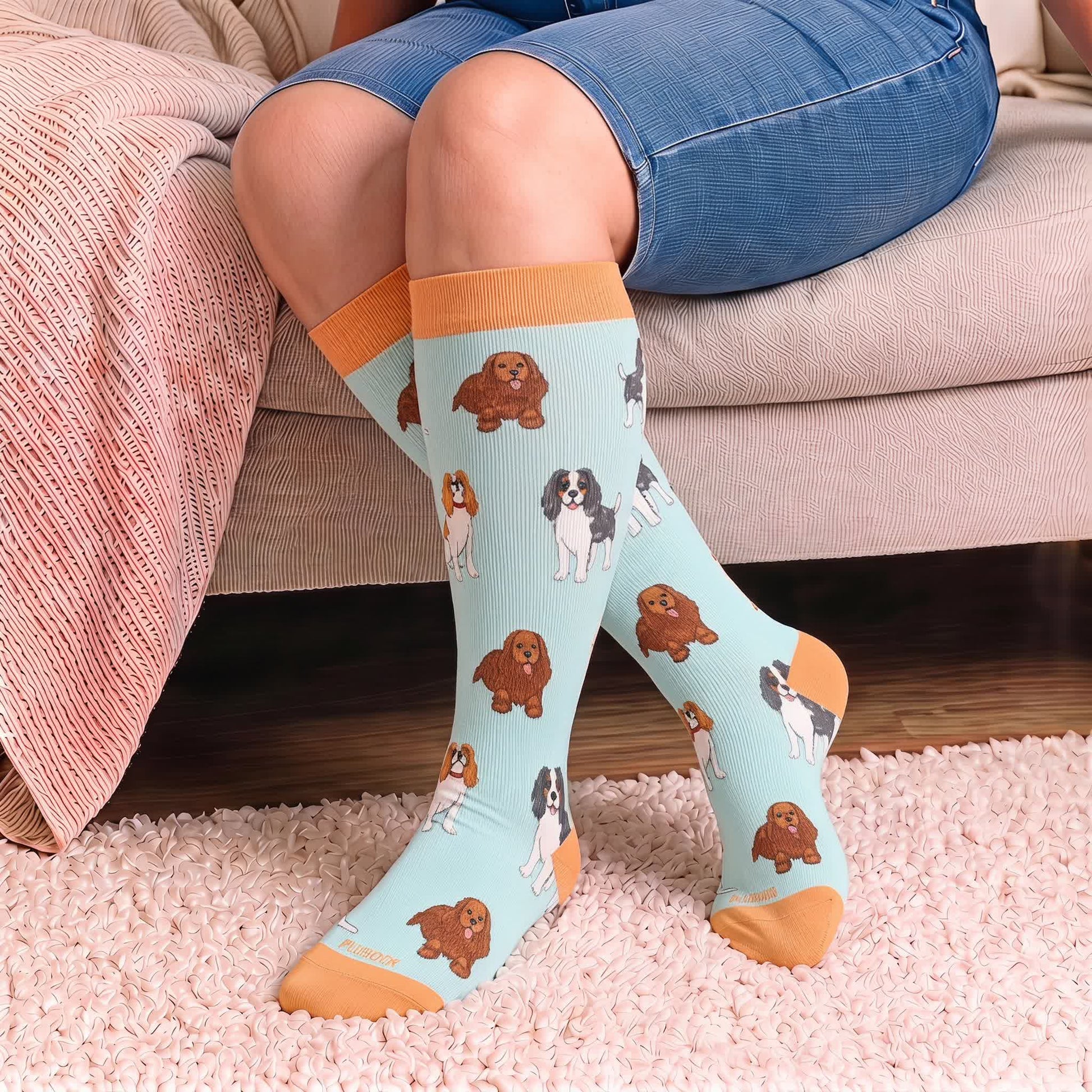 Plus Size Puppy Heart Compression Socks - image 2