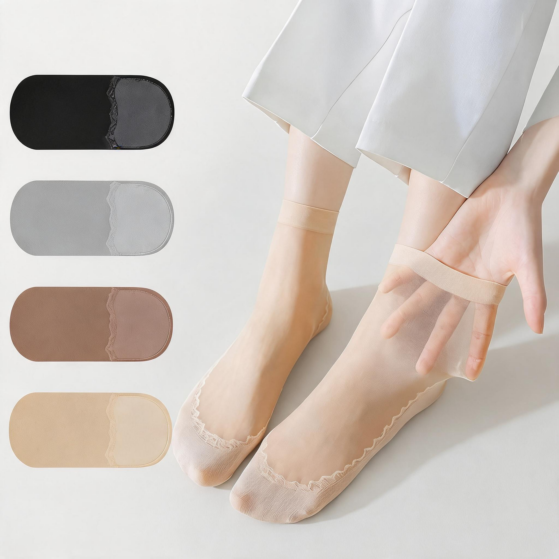 Sheer Comfort  Quarter Socks(8 Pairs) - Multicolor*2 - EU35-39(US2-6) - image 0