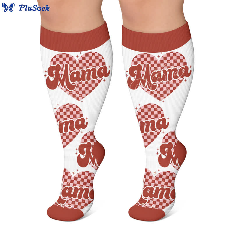 Plus Size Cherry Bow Mama Compression Socks - image 6