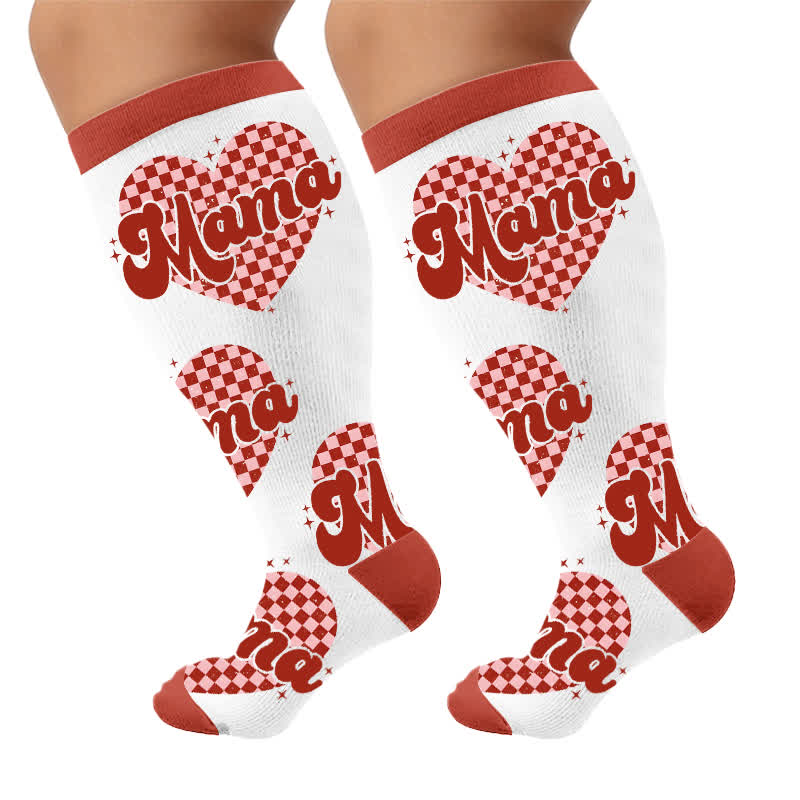Plus Size Cherry Bow Mama Compression Socks - image 9