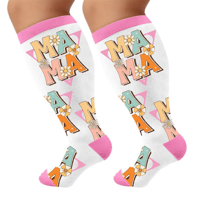 Plus Size Cherry Bow Mama Compression Socks - image 10