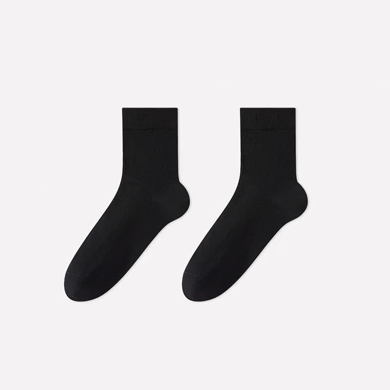 Soft Argyle Knit Quarter Socks(4 Pairs) - Black - EU40-45(US7-11) - image 6