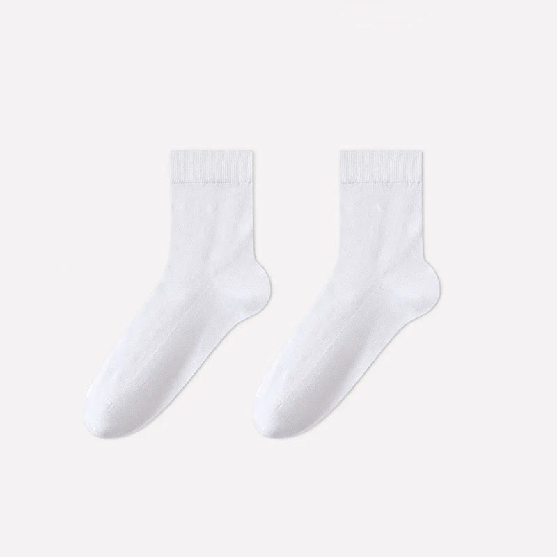 Soft Argyle Knit Quarter Socks(4 Pairs) - White - EU40-45(US7-11) - image 3