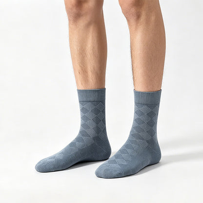 Soft Argyle Knit Quarter Socks(4 Pairs) - image 1