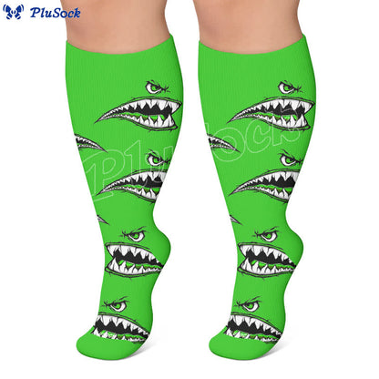 Plus Size Skull Bee Compression Socks - image 7