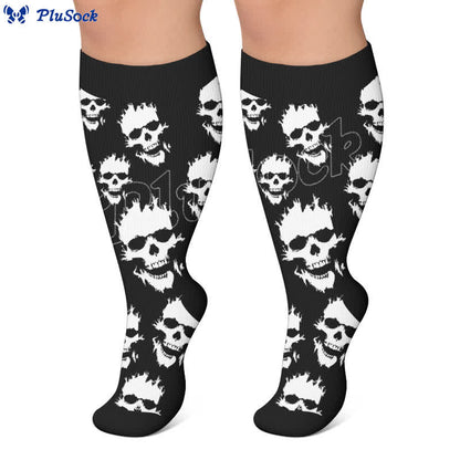 Plus Size Skull Bee Compression Socks - image 6